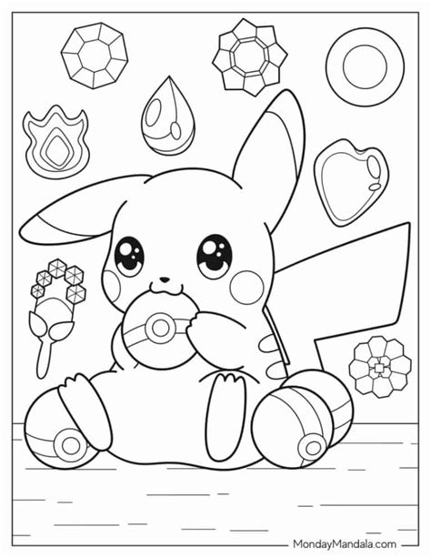 coloring pages pokemon pikachu|Pokemon Coloring Pages (Free PDF Printables)